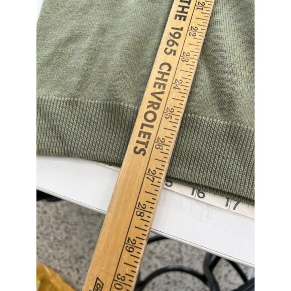 Tagio Mens Sweater XXL Light Green V-Neck Merino Wool Blend Classic Fit Knit - Picture 8 of 9